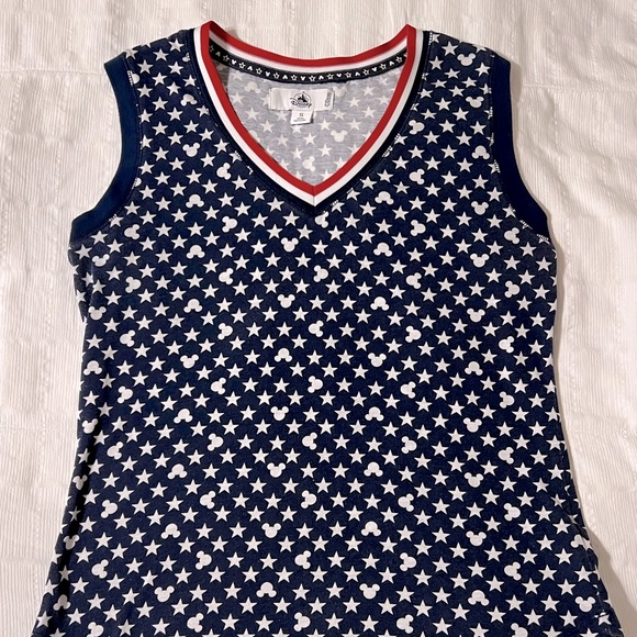 ⭐️3/$15 Americana Disney Parks Red White Blue Top Patriotic Mickey & Stars Labor - Picture 6 of 8